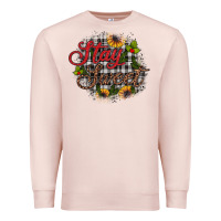 Pale Pink stay sweet wood slice ornament Premium Sweatshirt - JahusDesignShop