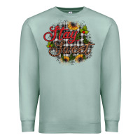 Seafoam stay sweet wood slice ornament Premium Sweatshirt - JahusDesignShop