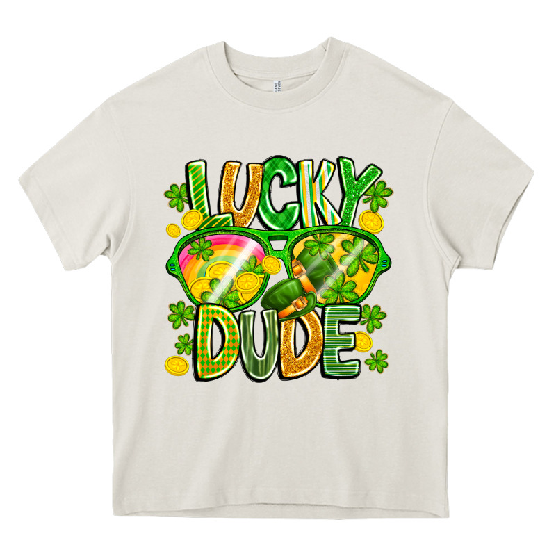 Lucky Dude Heavy Core Tee by CowhideDigitalArt | Teevron
