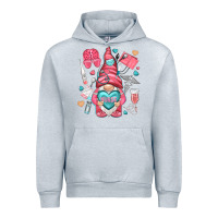 Heather Grey nurse with heart Urban Hoodie - NancyCooperArtShop