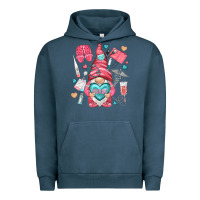 Pigment Midnight Navy nurse with heart Urban Hoodie - NancyCooperArtShop