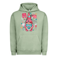 Pigment Oil Green nurse with heart Urban Hoodie - NancyCooperArtShop