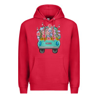 Cardinal truck with flowers malia Premium Hoodie - MaliasSmallBusiness