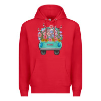 Red truck with flowers malia Premium Hoodie - MaliasSmallBusiness