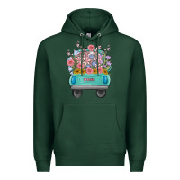 Sports Green truck with flowers malia Premium Hoodie - MaliasSmallBusiness