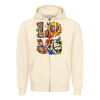 Sandshell autism love Zipper Hoodie - Zillion Design Studio