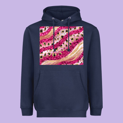Pink Glitter Heavyweight Hoodie Designed By Jahusdesignshop