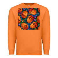 Carrot halloween pumpkin and candy seamless pattern Premium Sweatshirt - BundleAndBundleShop