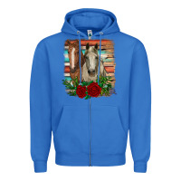True Royal horses with roses Zipper Hoodie - RanaPortraitStore