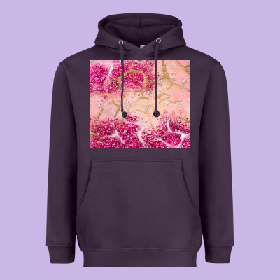 Pink Glitter Heavyweight Hoodie Designed By Jahusdesignshop