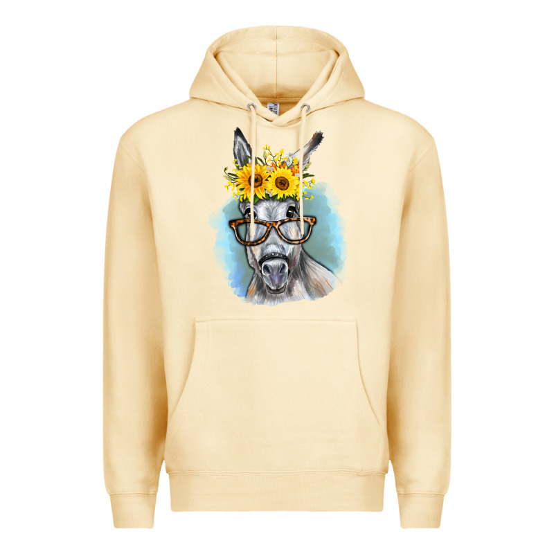Sunflower Glasses Donkey Premium Hoodie by RanaPortraitStore | Teevron