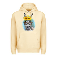 Pina Colada Sunflower Glasses Donkey Premium Hoodie - RanaPortraitStore