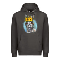Smoke Sunflower Glasses Donkey Premium Hoodie - RanaPortraitStore
