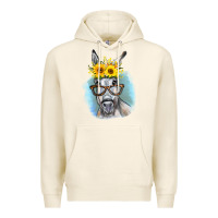 Tofu Sunflower Glasses Donkey Premium Hoodie - RanaPortraitStore