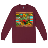 Burgundy texas Long Sleeve Tee - AdoDesignShop