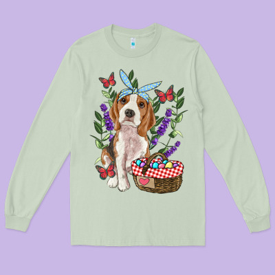 Long Sleeve Tee Easter Beagle