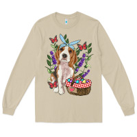 Mushroom Easter Beagle Long Sleeve Tee - RanaPortraitStore