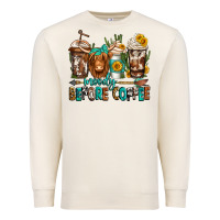 Sandshell moody before coffee longhaired cow coffee Premium Sweatshirt - Jasminsmagicworld