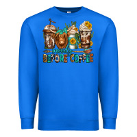 True Royal moody before coffee longhaired cow coffee Premium Sweatshirt - Jasminsmagicworld