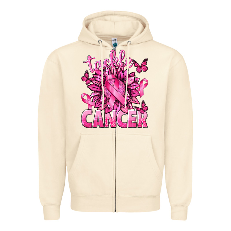 Tackle Cancer With Sunflower Zipper Hoodie by texasbilliewilder | Teevron