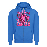 True Royal Tackle Cancer with Sunflower Zipper Hoodie - texasbilliewilder