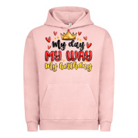 Pigment Salmon my day my way my birthday Urban Hoodie - MaliasSmallBusiness
