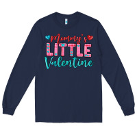 Navy momys little valentine Long Sleeve Tee - texasbilliewilder