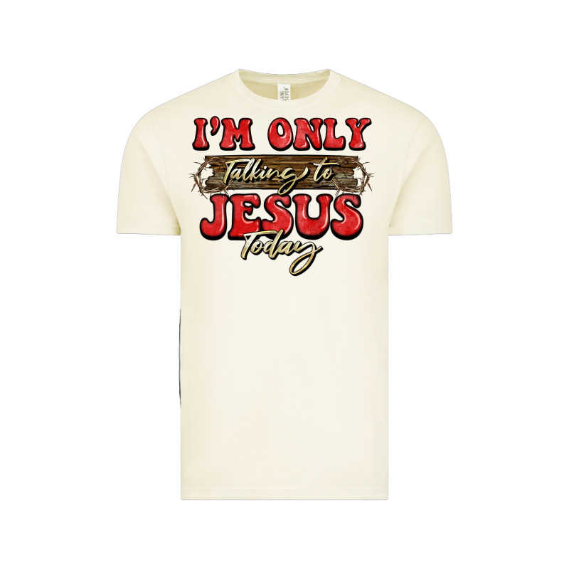I'm Only Talking To Jesus Today Christmas Vintage Tee by BarkalooDesign | Teevron