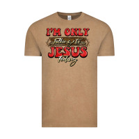 Vintage Coffee i'm only talking to jesus today christmas Vintage Tee - BarkalooDesign