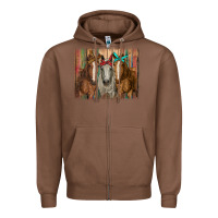 Chestnut horses with bandanas Zipper Hoodie - RanaPortraitStore