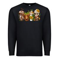 Black longhaired cow coffee Premium Sweatshirt - Jasminsmagicworld