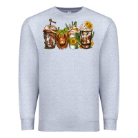Heather Grey longhaired cow coffee Premium Sweatshirt - Jasminsmagicworld
