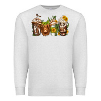Oatmeal Heather longhaired cow coffee Premium Sweatshirt - Jasminsmagicworld