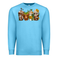 Ocean Blue longhaired cow coffee Premium Sweatshirt - Jasminsmagicworld