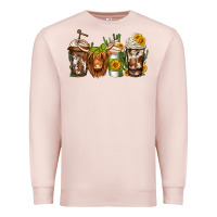Pale Pink longhaired cow coffee Premium Sweatshirt - Jasminsmagicworld