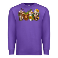 Purple longhaired cow coffee Premium Sweatshirt - Jasminsmagicworld