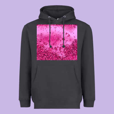 Pink Glitter Heavyweight Hoodie Designed By Jahusdesignshop