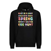 Black easter bunny spring Premium Hoodie - MaliasSmallBusiness