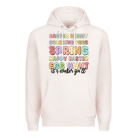 Pale Pink easter bunny spring Premium Hoodie - MaliasSmallBusiness