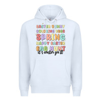 White easter bunny spring Premium Hoodie - MaliasSmallBusiness