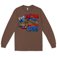 Chestnut one nation under god Long Sleeve Tee - Zillion Design Studio