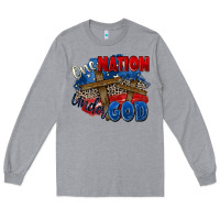 Heather Grey one nation under god Long Sleeve Tee - Zillion Design Studio