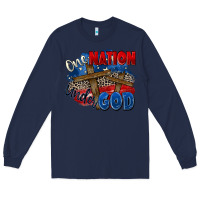Navy one nation under god Long Sleeve Tee - Zillion Design Studio