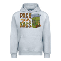 Heather Grey pack your bags Urban Hoodie - NancyCooperArtShop