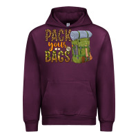Mauve Wine pack your bags Urban Hoodie - NancyCooperArtShop