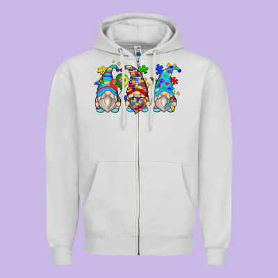 Autism Gnomes Zipper Hoodie Designed By Zillion Design Studio
