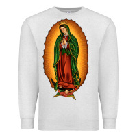 Oatmeal Heather our lady of Guadalupe Premium Sweatshirt - JahusDesignShop