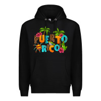 Black puerto rico Premium Hoodie - AdoDesignShop