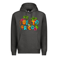 Charcoal Heather puerto rico Premium Hoodie - AdoDesignShop