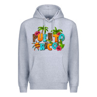 Heather Grey puerto rico Premium Hoodie - AdoDesignShop